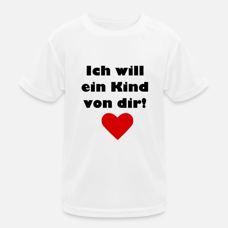 Ich will ein Kind von Dir Kinder Funktions-T-Shirt