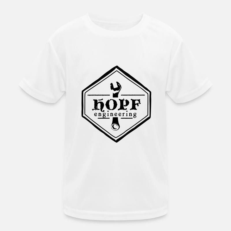 HOPF eng. - Logo klein Kinder Funktions-T-Shirt
