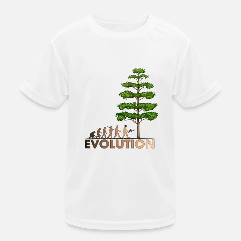 Tronçonneuse Evolution Color Big Tree - T-shirt sport Enfant - blanc