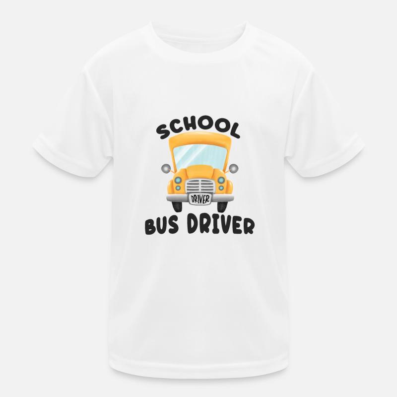School Bus Driver Kids Functional T-Shirt
