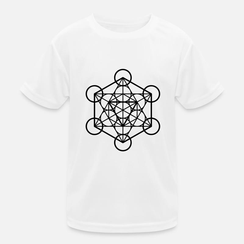 Cube De Métatron - T-shirt sport Enfant - blanc