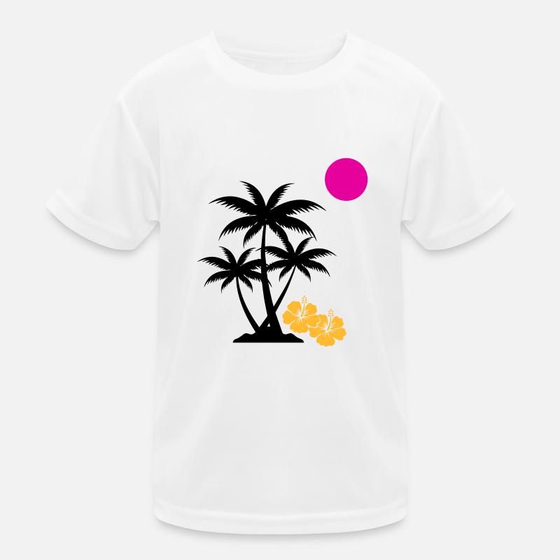 palme sunset Kinder Funktions-T-Shirt