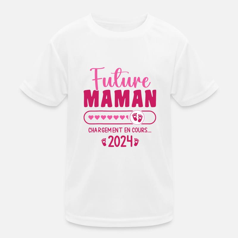 Werdende Mutter 2024 Fortlaufend Schwangere Mutter Kinder Funktions-T-Shirt