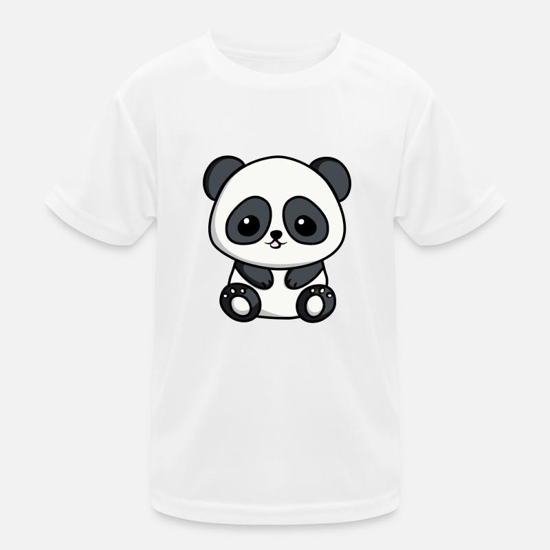 Cute Chibi Panda | Cute panda design Kids Functional T-Shirt