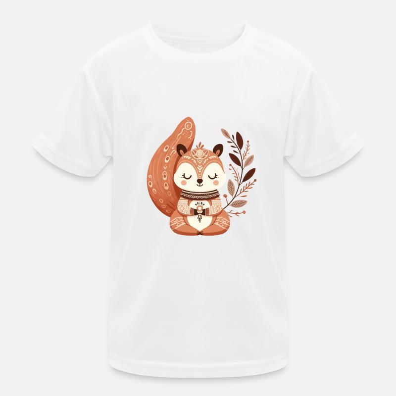 Zen Squirrel Kids Functional T-Shirt