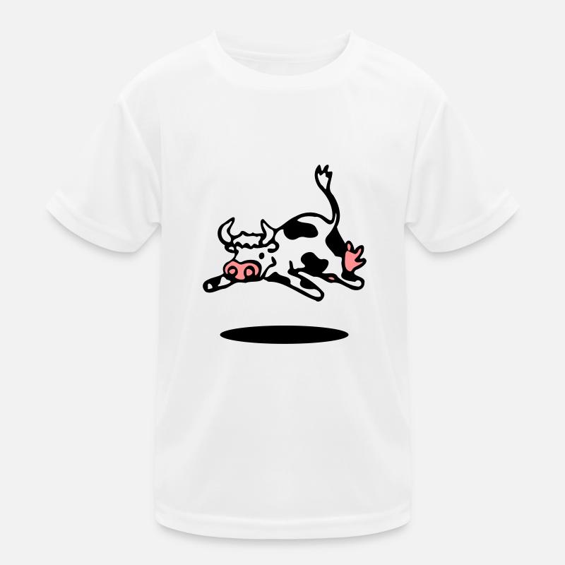 cow - Kinder Funktions-T-Shirt - Weiß