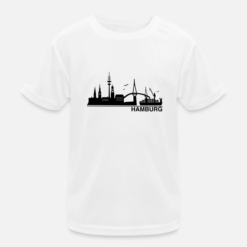 Hambourg horizon avec le texte T-shirt sport Enfant