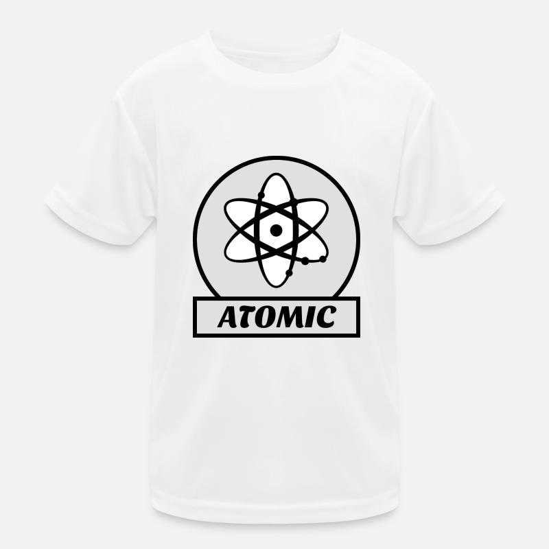 ATOMIC vintage atom retro gray nuclear science Kids Functional T-Shirt