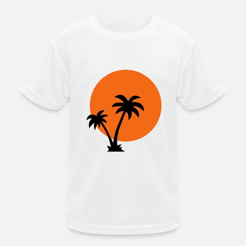 Palmen und Sonne Kinder Funktions-T-Shirt