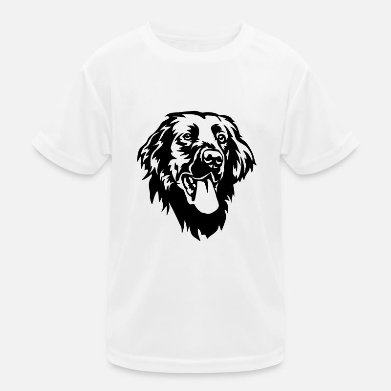 Flat-coated Retriever Kopf Kinder Funktions-T-Shirt