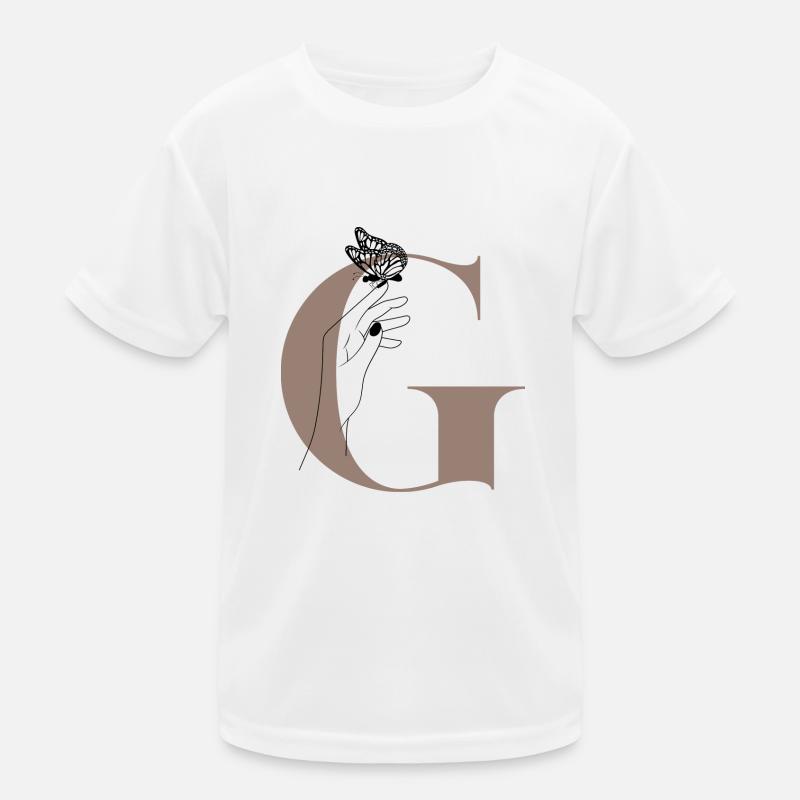 Buchstabe G Magischer Schmetterling Kinder Funktions-T-Shirt