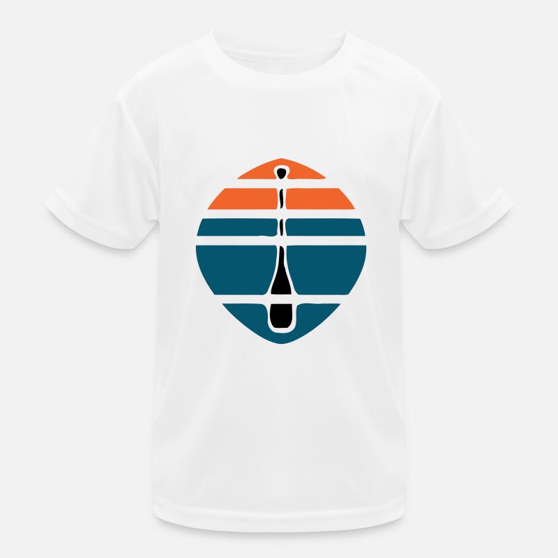 Paddle Sunset Logo - Kids Functional T-Shirt - white
