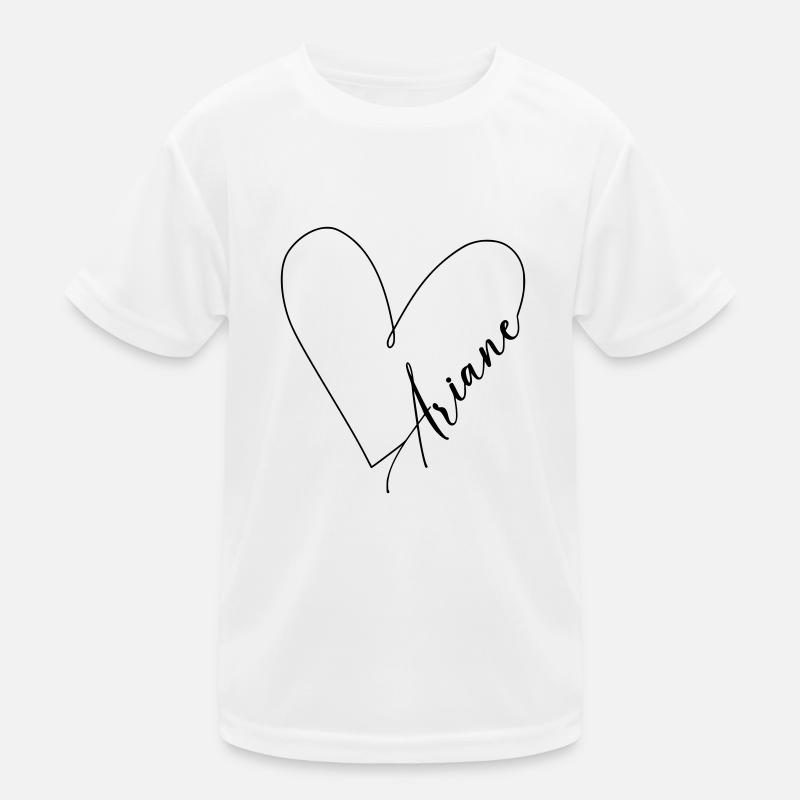 Ariane Name Heart Line Kids Functional T-Shirt