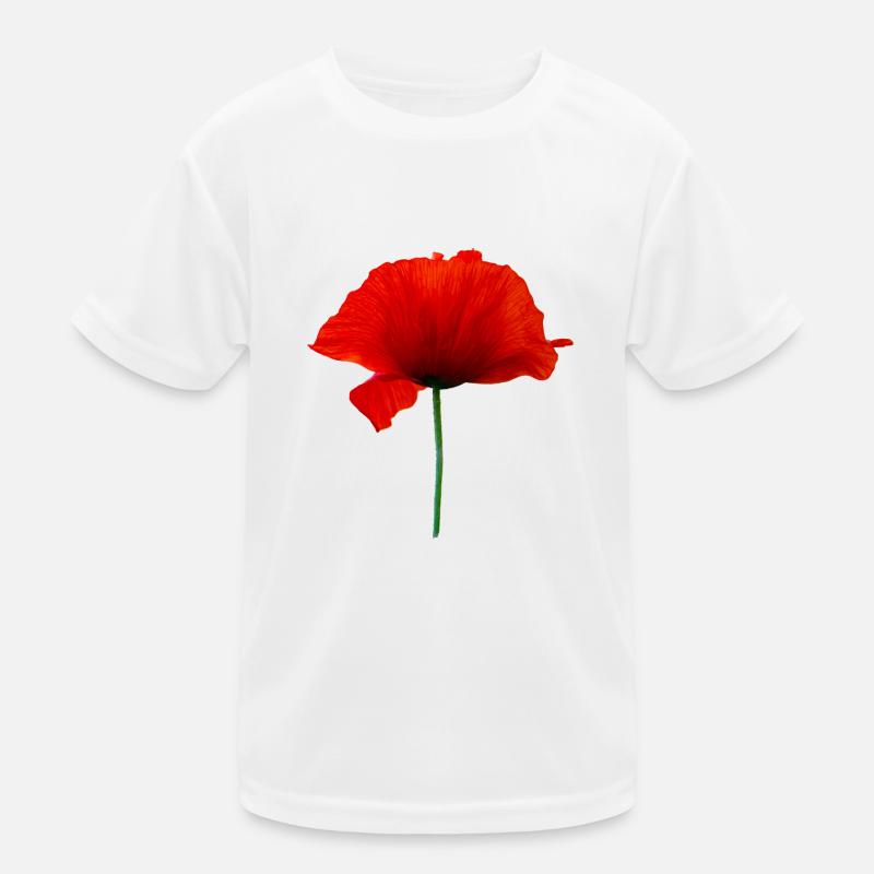 Mohnblume Kinder Funktions-T-Shirt