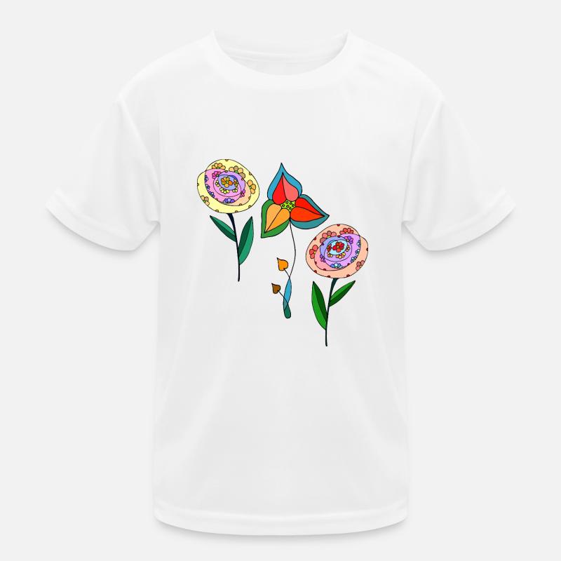 Blumen Kinder Funktions-T-Shirt