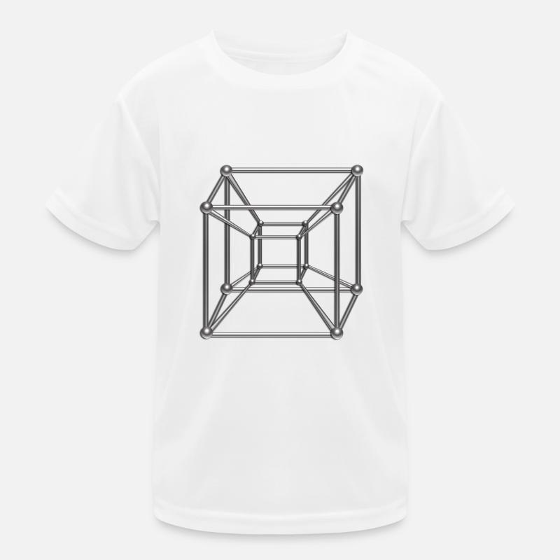 TESSERACT, Hypercube 4D, digital, Symbol - T-shirt sport Enfant