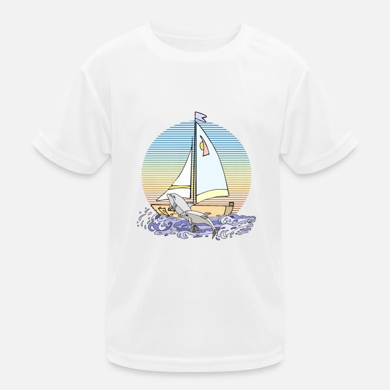 Segelboot Kinder Funktions-T-Shirt