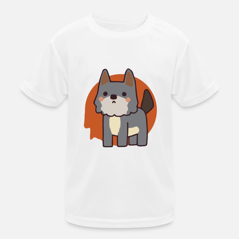 Wolf Comic Kinder Funktions-T-Shirt