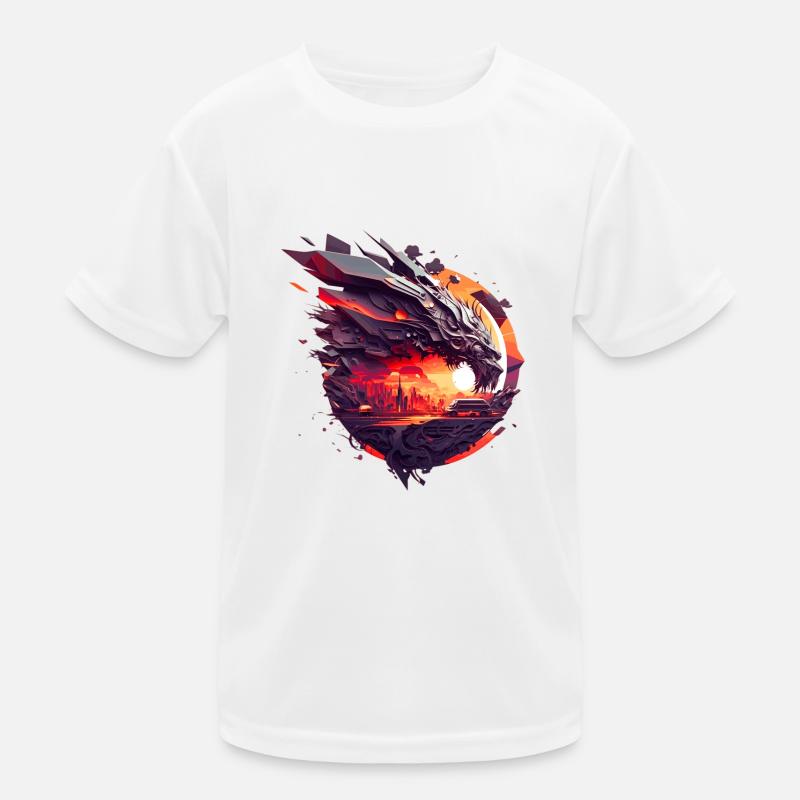 Voyage de science-fiction avec le campeur dans l’inconnu T-shirt sport Enfant