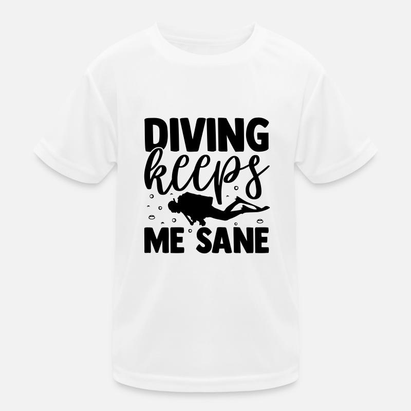Diving Tauchen Spruch Kinder Funktions-T-Shirt