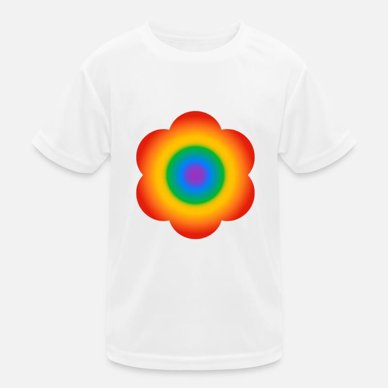 Rainbow Flower Kids Functional T-Shirt