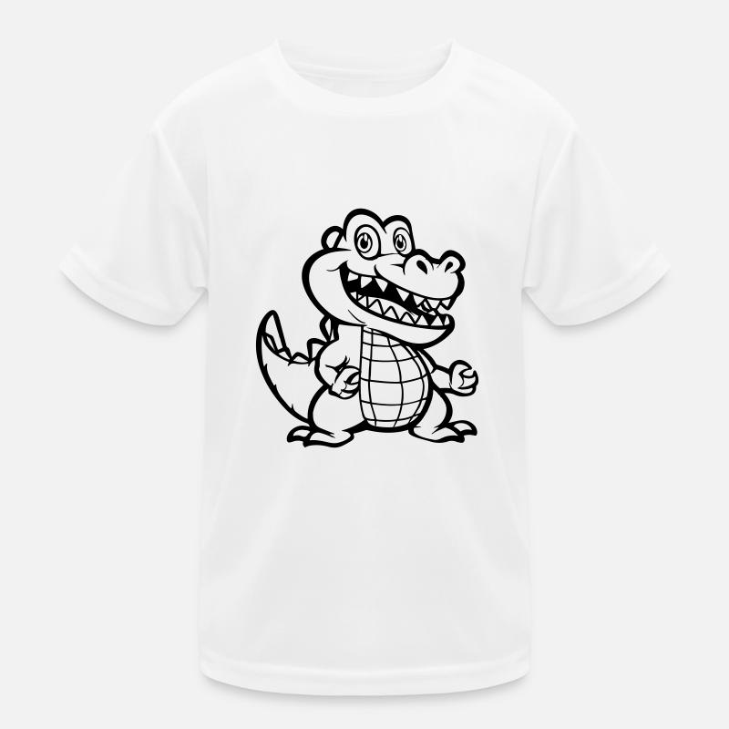 krokodil tier comic Kinder Funktions-T-Shirt