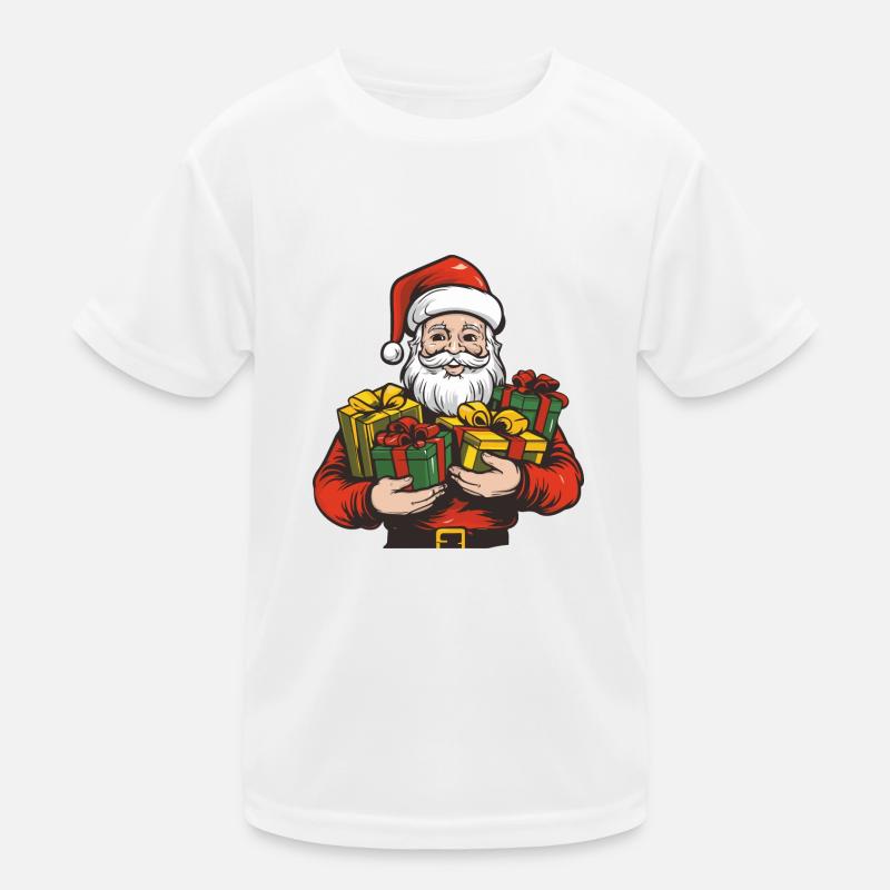 Weihnachtsmann Kinder Funktions-T-Shirt