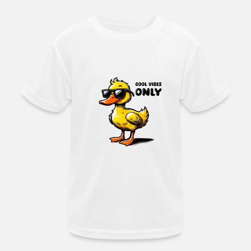 ente comic - Kinder Funktions-T-Shirt - Weiß