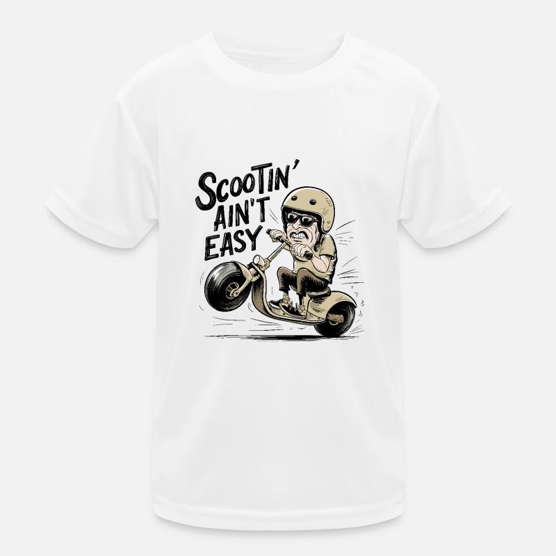 Scootin aint easy Kids Functional T-Shirt