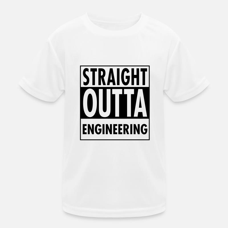 Straight Outta Engineering Kinder Funktions-T-Shirt