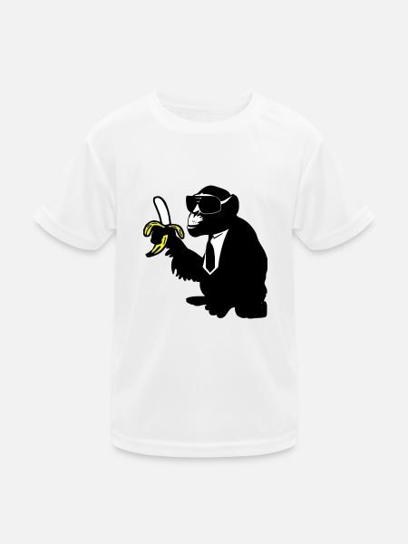cool monkey karl - Kids Functional T-Shirt - white - Front