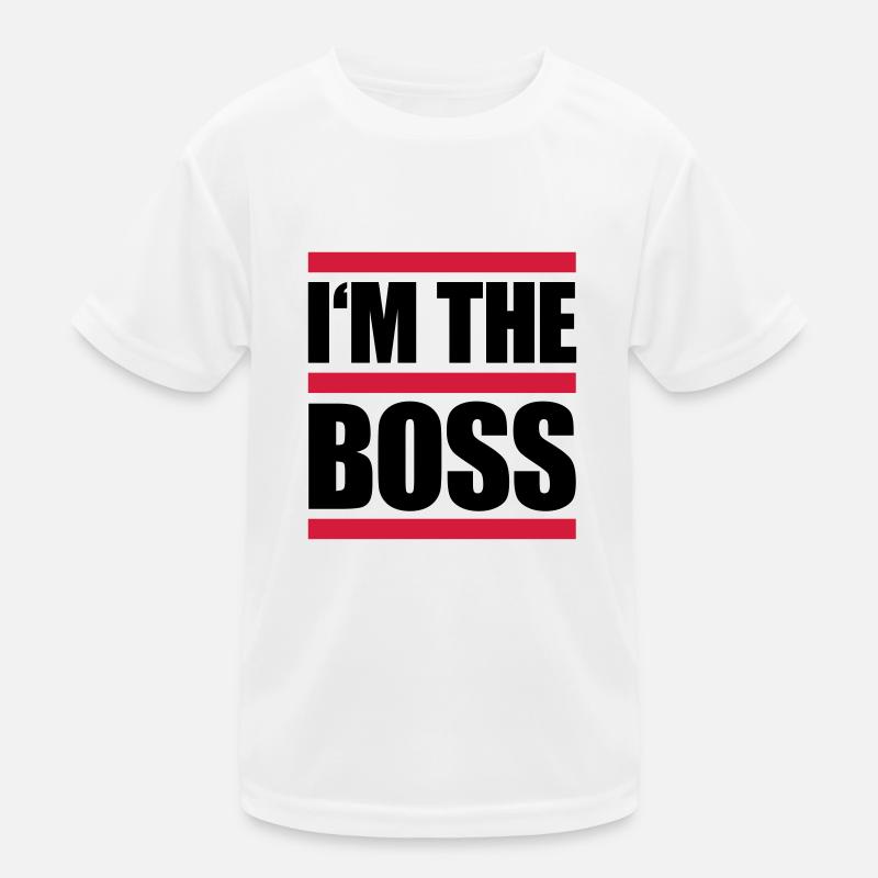 I'm The Boss Lines Logo Kids Functional T-Shirt