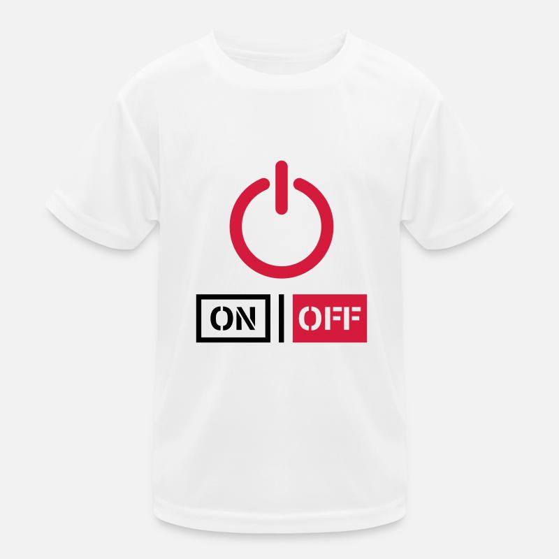 Off On Power Schalter Design Kids Functional T-Shirt