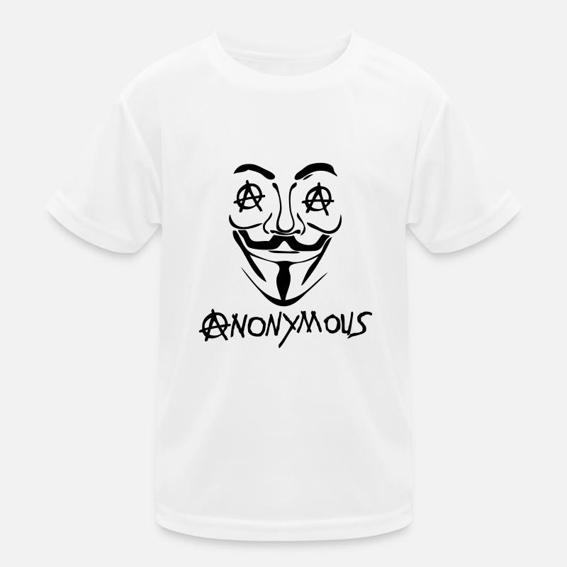 logo anarchy anonymous masque T-shirt sport Enfant