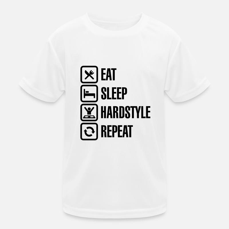 Eat Sleep hardstyle Repeat Kinder Funktions-T-Shirt