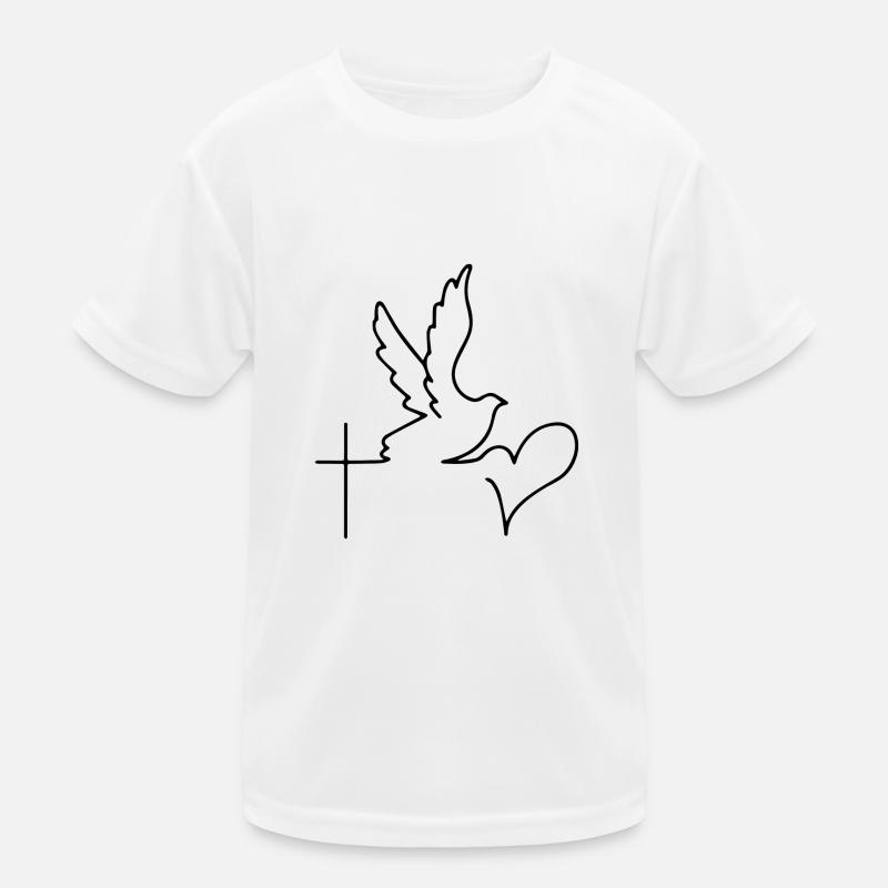 Glaube Hoffnung Liebe Herz Jesus Geschenk Kinder Funktions-T-Shirt