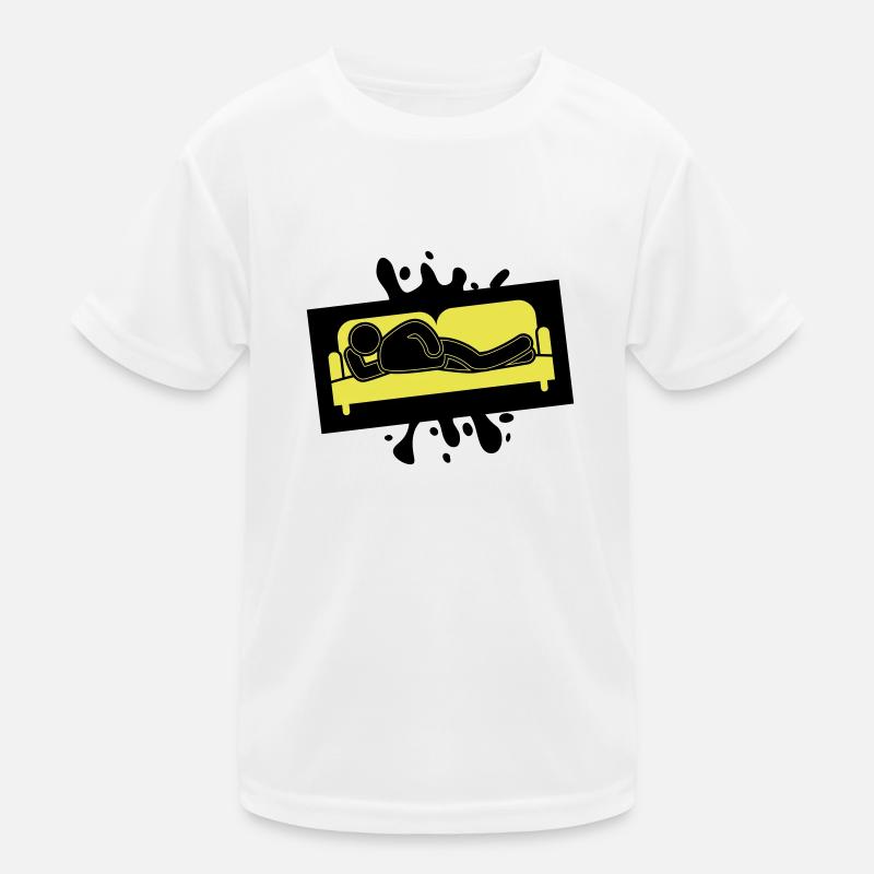 Couch Sleeping Sofa Tired Icon Kids Functional T-Shirt