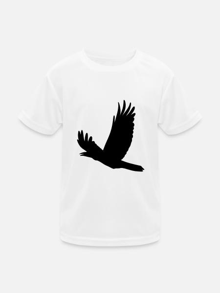 Flying Raven - Kids Functional T-Shirt - white