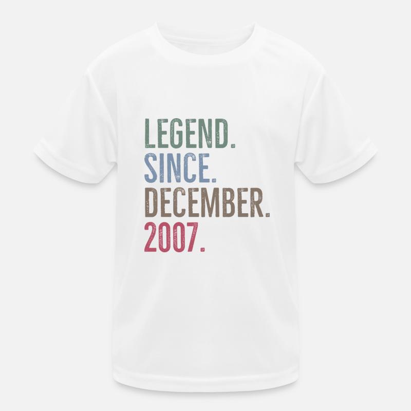 Legend Since December 2007 Kids Functional T-Shirt