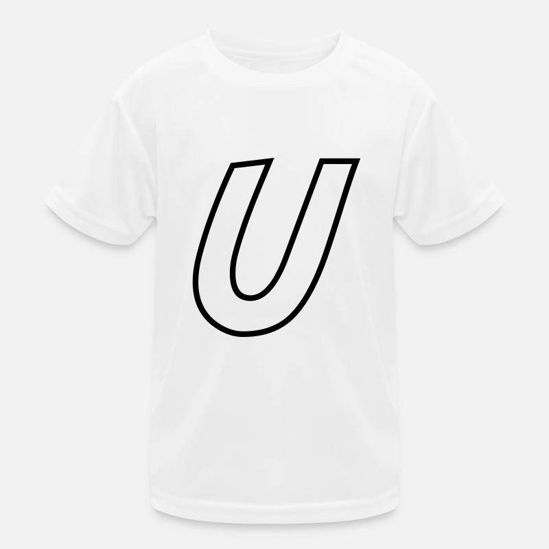 Buchstabe U Kinder Funktions-T-Shirt