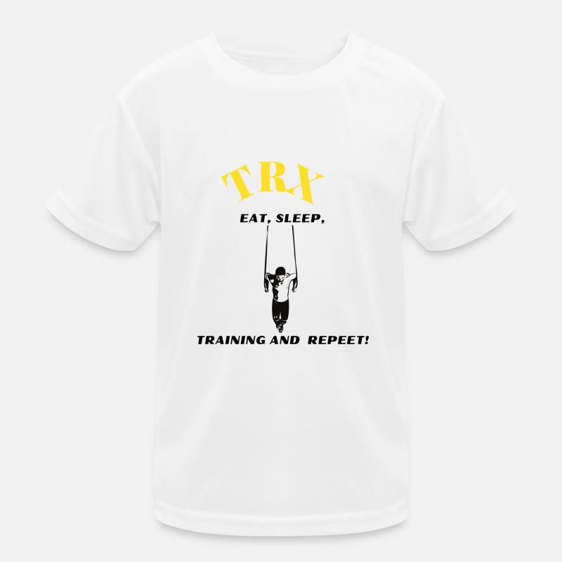 EAT SLEEP TRAINING REPEAT Kinder Funktions-T-Shirt