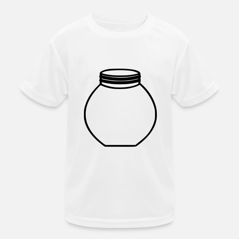 Bouteille en verre de pot de confiture vide T-shirt sport Enfant