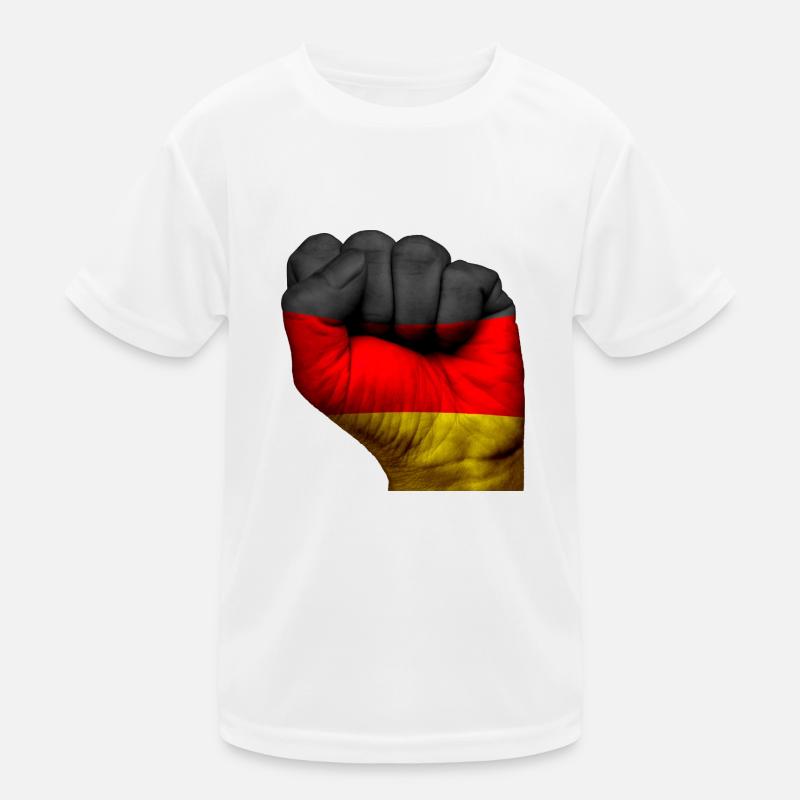 Faust Deutschland - Kinder Funktions-T-Shirt - Weiß