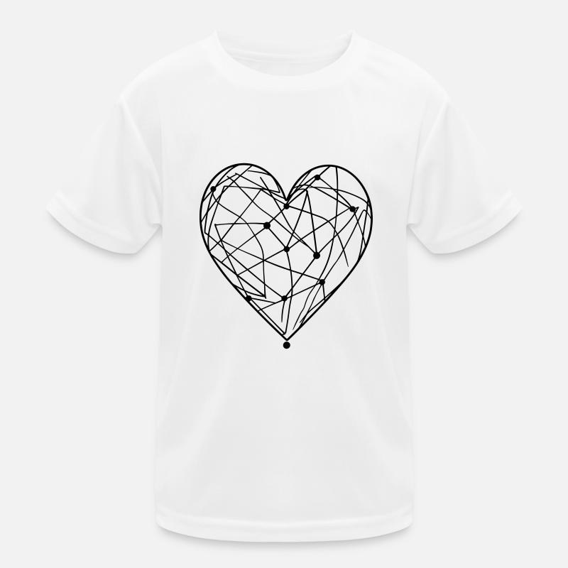 Cœur orné créatif pour la journée de valetnine T-shirt sport Enfant