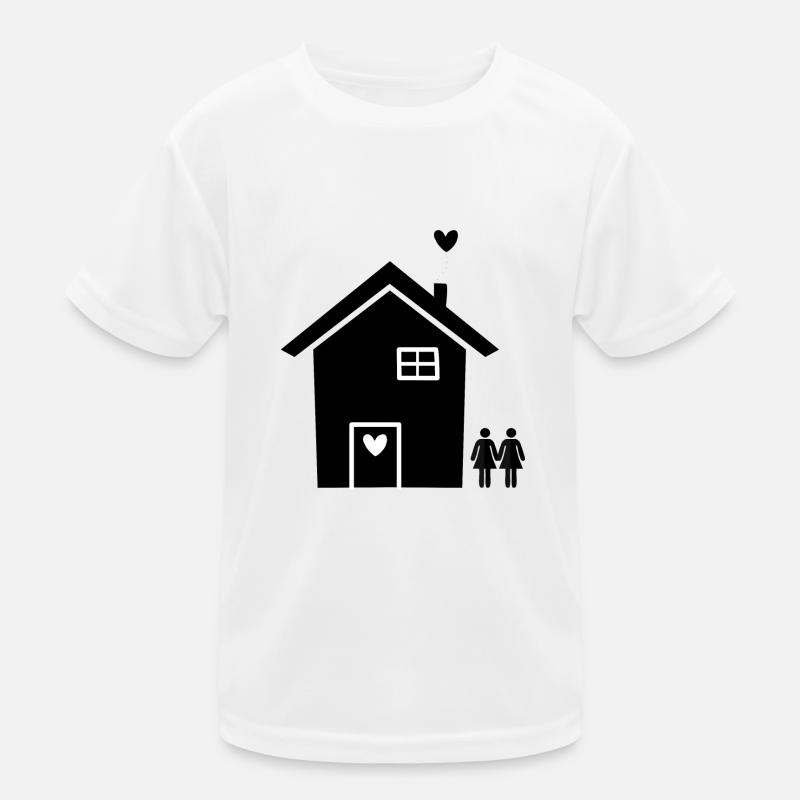 Moving House Building Partnership Lesbian Pride Kids Functional T-Shirt