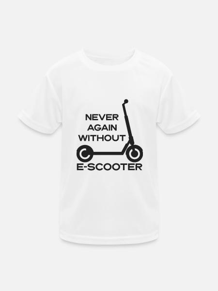 E-Scooter Roller Scooter - T-shirt sport Enfant - blanc - Devant