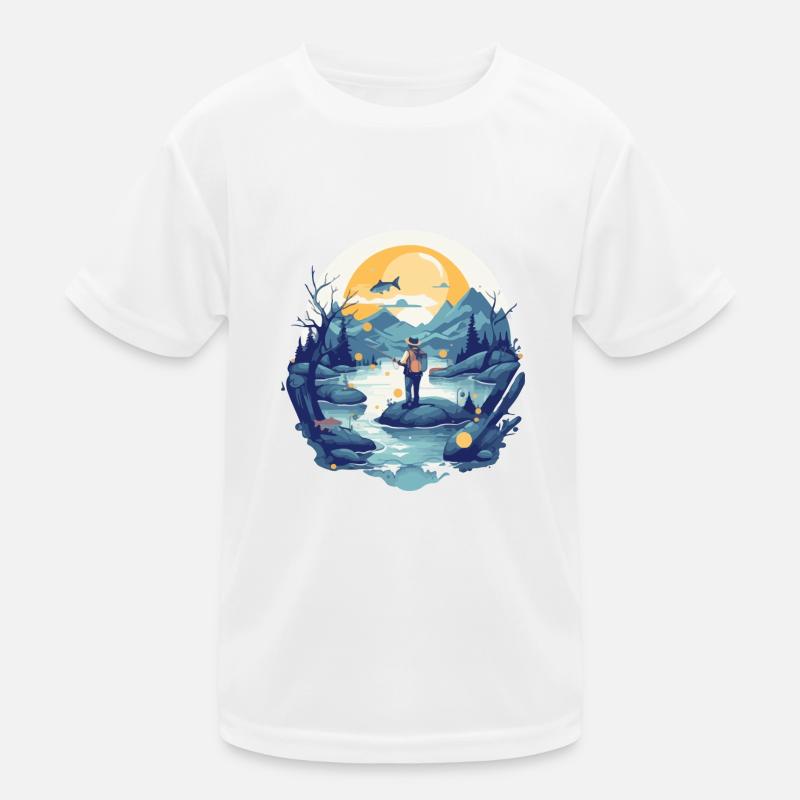 Fischer am See Kinder Funktions-T-Shirt