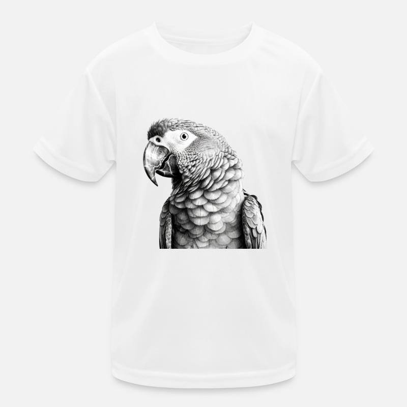 Papagei mit Bleistift Kinder Funktions-T-Shirt