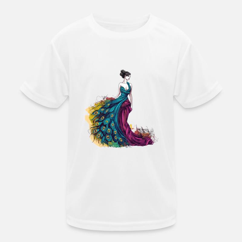 Peacock Modedesigner Kinder Funktions-T-Shirt