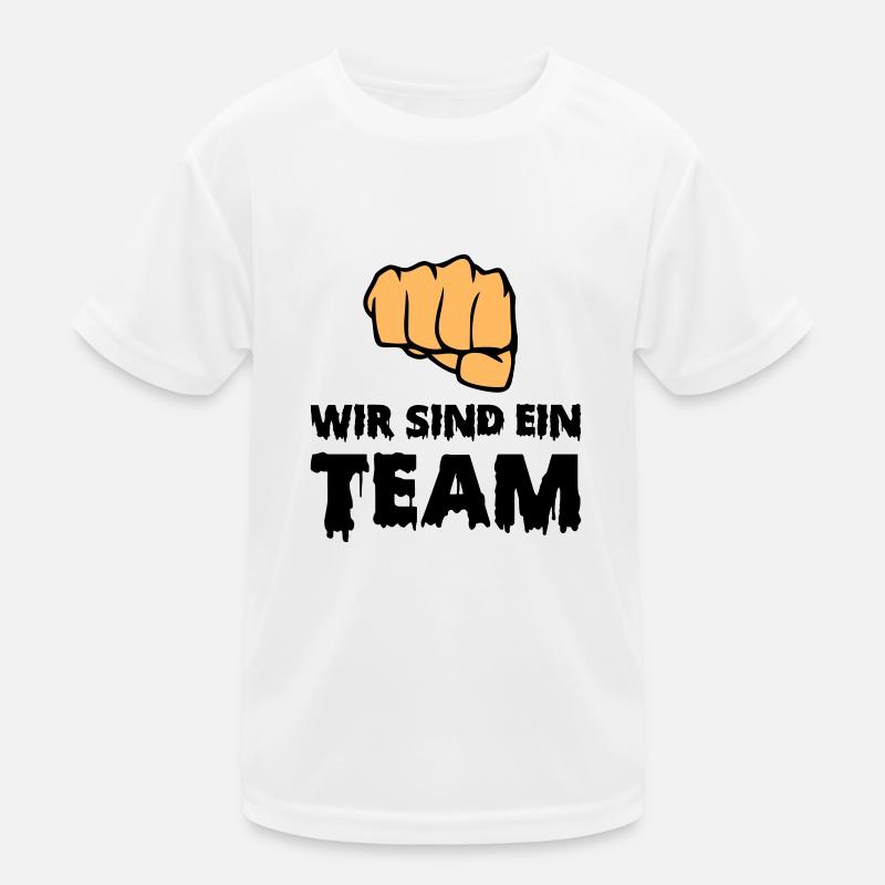 wir sind ein team Kinder Funktions-T-Shirt